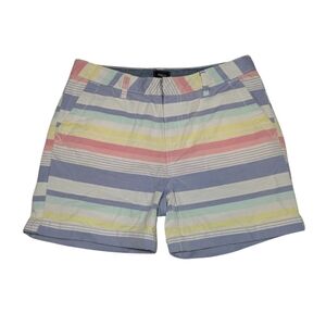Gap Kids Girls Pastel Rainbow Stripe Shorts | Size 14 |